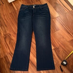 Elegant Dark Blue Flare Jeans